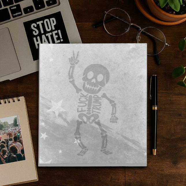 Bloc-note FDT Trump Funny Anti Trump Skeleton (Créateur téléchargé)