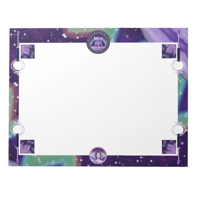 Bloc-note Fée de pluie violette (Devant)