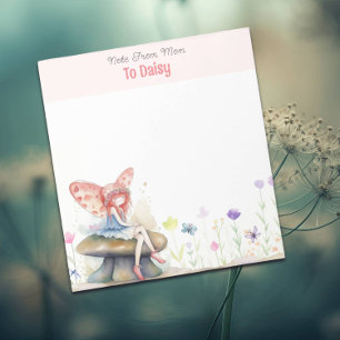 Bloc-note Fée magique et Fleur sauvage, Pastel Pink