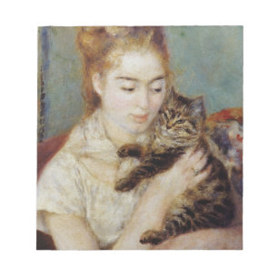 Bloc-note Femme au chat de Pierre-Auguste Renoir