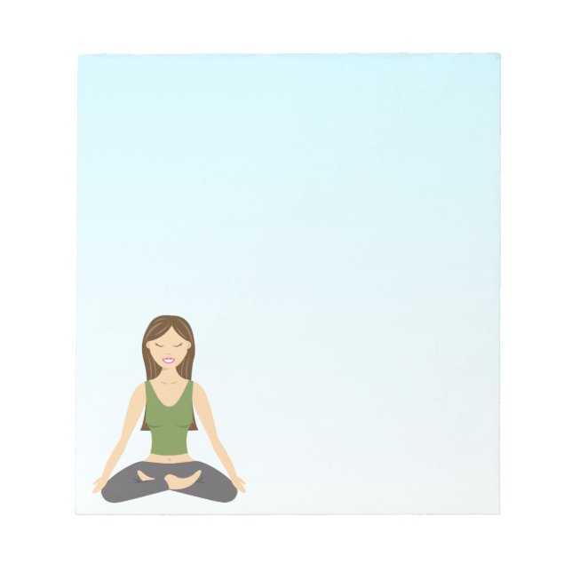 Bloc-note Femme de yoga en position du lotus (Devant)