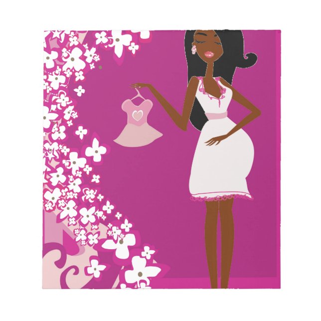 Bloc-note femme enceinte noire (Devant)