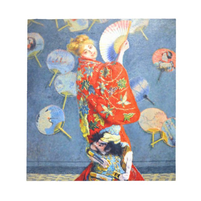 Bloc-note Femme Monet en costume japonais (Devant)