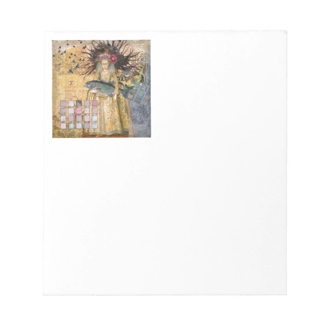 Bloc-note Femme Poisson Vintage Gothique Classique  (Devant)