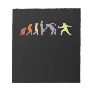 Bloc-note Fencing Game jeu fencer sport Evolution Vintage