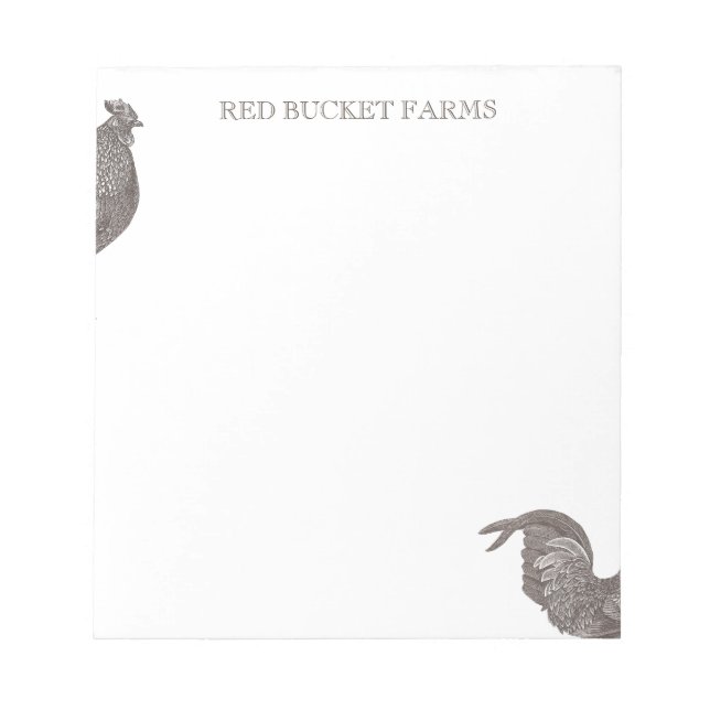 Bloc-note Ferme à coq vintage (Devant)