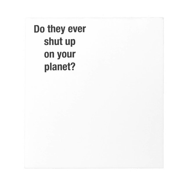 BLOC-NOTE FERME-TOI ! (Devant)