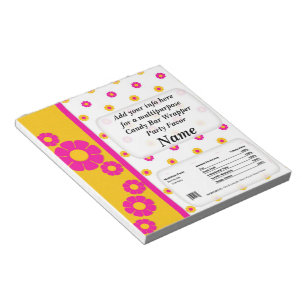 Bloc-note Fête de barrette à bonbons polyvalente Favoriser