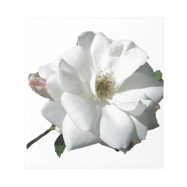 Bloc-note Fête de Mariage Fleurs de Rosée Blanche Destinée (Devant)