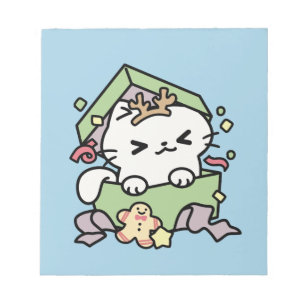 Bloc-note Fête de Noël avec Purr-ty Time Cat