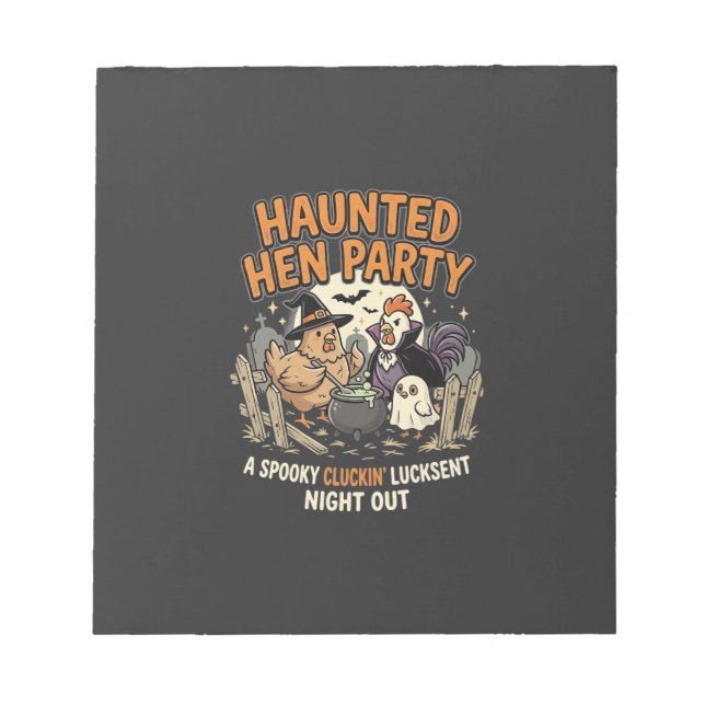 Bloc-note Fête de poule hantée d'Halloween (Devant)