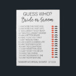 Bloc-note Fête des mariées Game Devine Qui<br><div class="desc">Cette conception peut être personnalisée dans la zone fournie en modifiant la photo et/ou le texte. Vous pouvez également le customiser en cliquant sur Personnaliser ce Modèle, puis en choisissant l'option cliquer pour customiser et supprimer ou modifier la couleur de l'arrière - plan, ajouter du texte, modifier la couleur ou...</div>