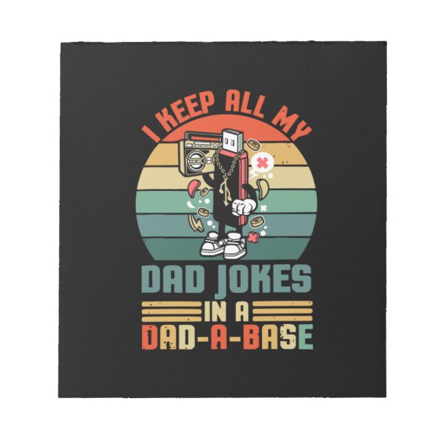 Bloc-note Fête des pères Je Garde Toutes Mes Blagues De Papa (Devant)