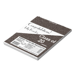 Bloc-note Fête du rappeur à barres bonbons pour la remise 