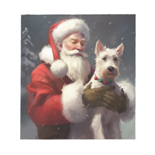Bloc-note Fête Noël Festive du Père Noël Terrier du Père Noë