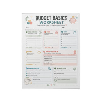 Bloc-note Feuille de calcul des bases du budget