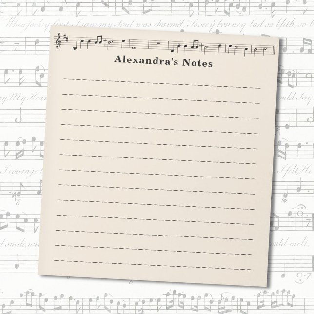 Bloc-note Feuille de musique (Music Sheet Notepad)