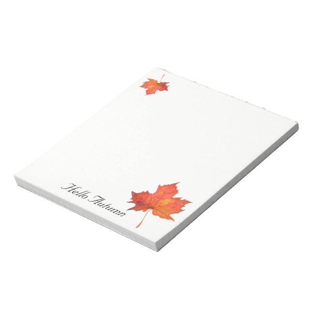 Bloc-note Feuille d'érable aquarelle (Tourné)