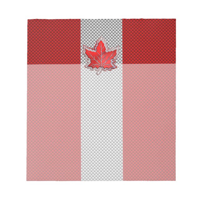 Bloc-note Feuille d'érable rouge canadienne à la fibre de ca (Devant)