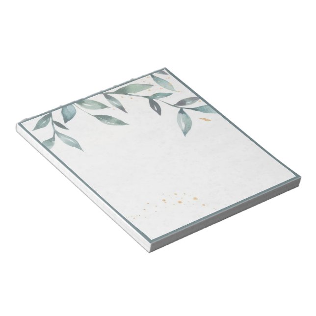 Bloc-note Feuilles aquarelle (Incliné)