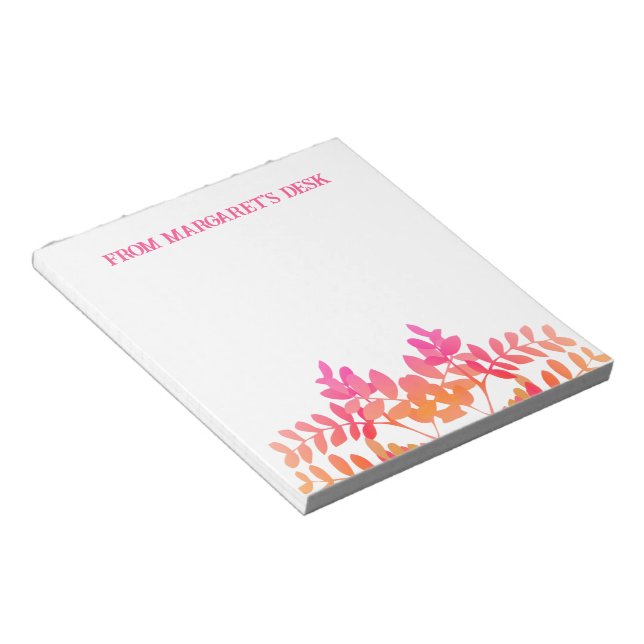 Bloc-note Feuilles couchers de soleil (Incliné)