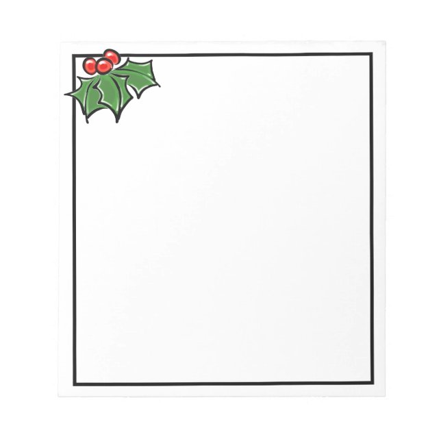 Bloc-note Feuilles creux et baies | Soirée de Noël (Devant)
