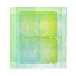 Bloc-note Feuilles d'aquarelle de vert bleu
