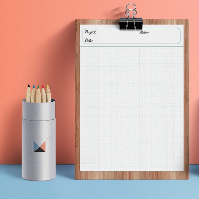 Bloc-note Feuilles de graphique d'ingénierie Papier de grill (Engineering Graph Sheets Grid Paper 6mm Blue Notepad)