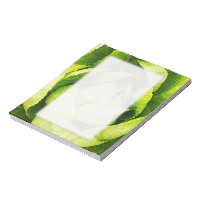 Bloc-note Feuilles de laitue verte avec gouttes à gouttes (Tourné)