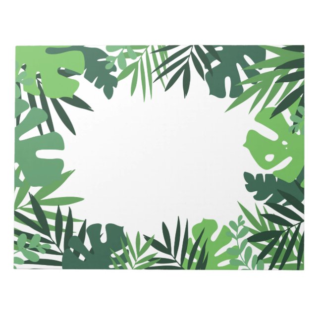 Bloc-note Feuilles de palmiers écologiques, jungle tropicale (Devant)