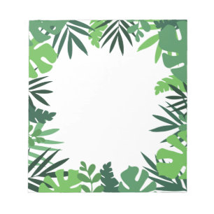 Bloc-note Feuilles de palmiers verts, jungle feuillage vert