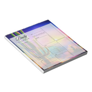 Bloc-note Feuilles de planificateur quotidien de coucher de