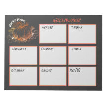 feuilles de planning hebdomadaire Hocus Pocus
