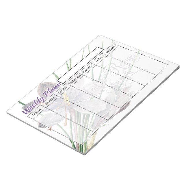 Bloc-note Feuilles de planning hebdomadaire Refuge (Incliné)