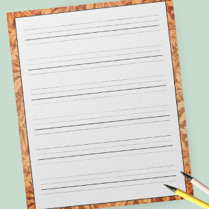 Bloc-note Feuilles de pratique d'écriture manuscrite Automne