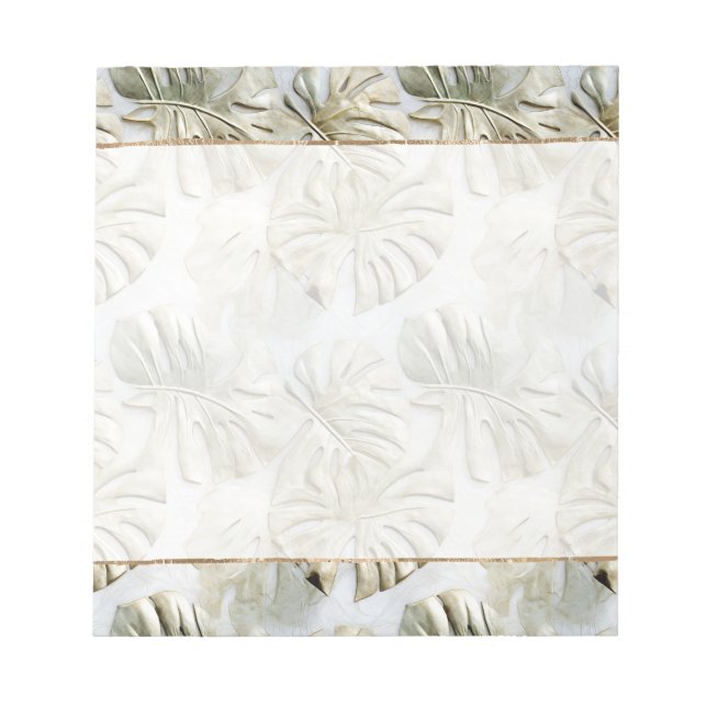 Bloc-note Feuilles tropicaux Gold Green (Devant)