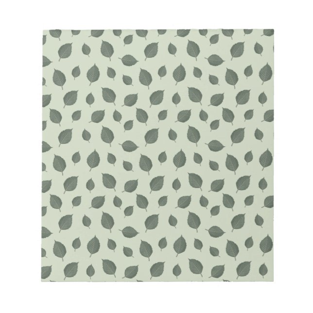 Bloc-note Feuilles verts, motif transparent (Devant)
