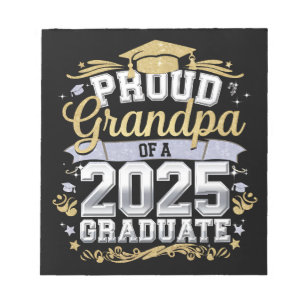 Bloc-note Fier grand-père d'une famille de diplômés de 2025