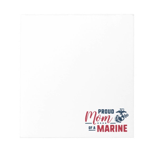 Bloc-note Fier maman d'une Marine (Devant)