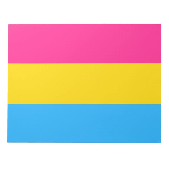 Bloc-note Fierté pansexuelle (Drapeau pan) (Devant)