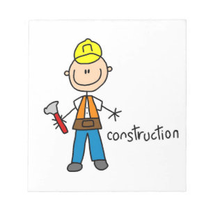 Bloc-note Figure de stylet de construction