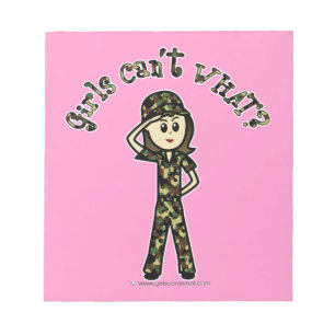 Bloc-note Fille de l'armée légère