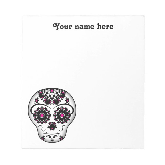 Bloc-note Fille jour du crâne de sucre mort (Devant)