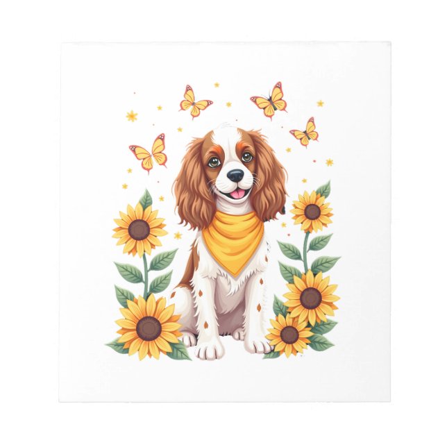 Bloc-note Filles Femmes Maman Cavalier King Charles Spaniel  (Devant)