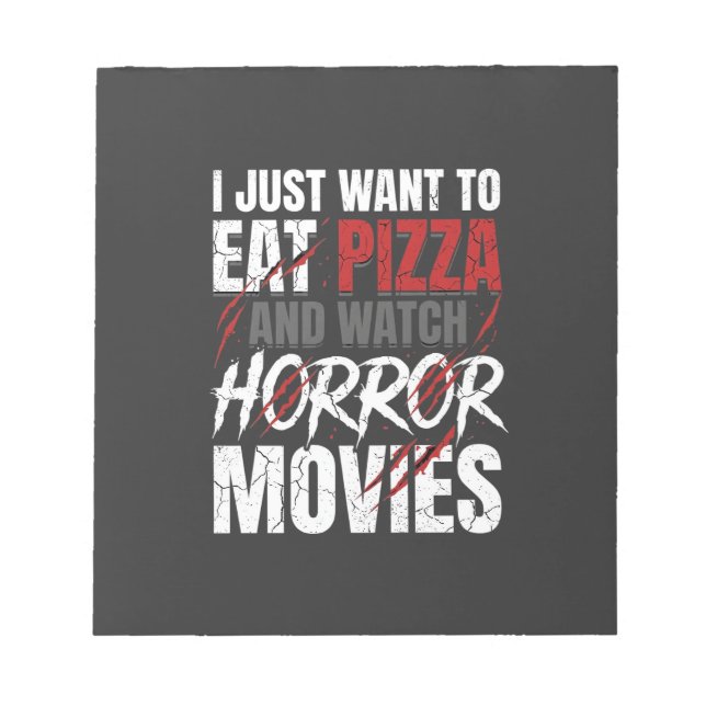 Bloc-note Films d'horreur Pizza Halloween Design_1 (Devant)