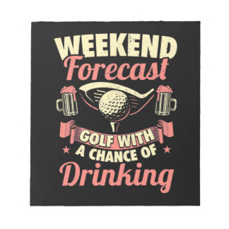 Bloc-note Fin De Semaine Prévision Golf Avec Une Chance De B