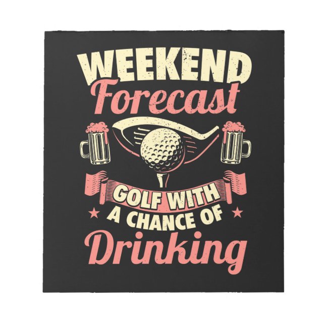 Bloc-note Fin De Semaine Prévision Golf Avec Une Chance De B (Devant)