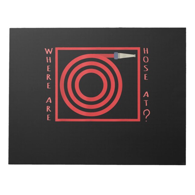 Bloc-note Firefighter Funny Pun Where Are Short At Fireman (Devant)