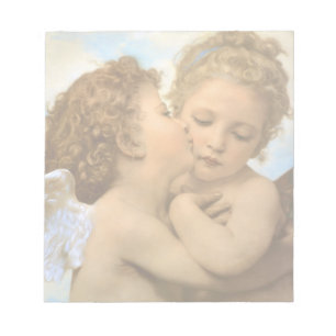 Bloc-note First Kiss (détail d'ange) par Bouguereau