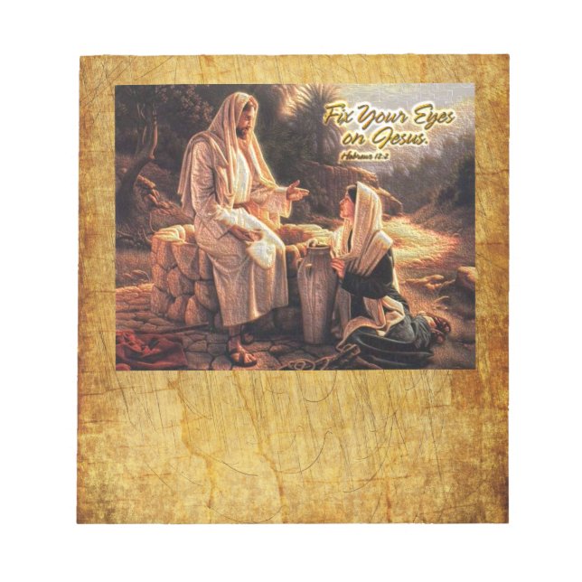 Bloc-note Fixez vos yeux sur Jésus 1 Options (Devant)